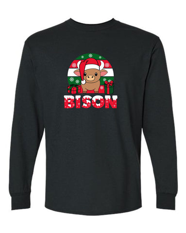 NI Holiday 2025 - Christmas Bison | Long Sleeve Tee (Youth/Adult)