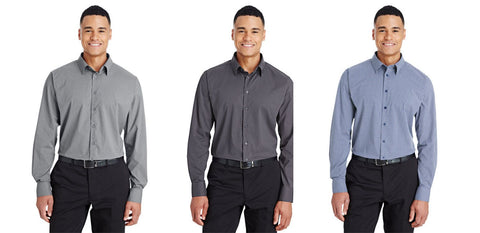 CSA - Devon & Jones CrownLux Performance® Men's Tonal Mini Check Woven Shirt