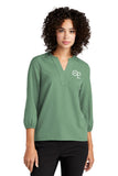 Ex Op Staff - MERCER+METTLE™ Women's Stretch Crepe 3/4-Sleeve Blouse