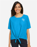 EX Op Staff - Devon & Jones Women's Perfect Fit™ Tie Front Blouse