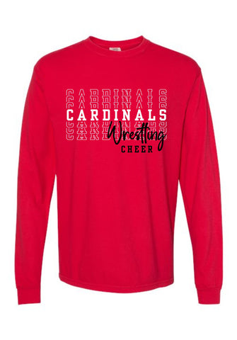 GHV Wrestling Cheer '25 -  Comfort Colors Unisex Garment-Dyed Heavyweight Long Sleeve T-Shirt