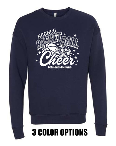 BK Basketball Cheer '25 - BELLA + CANVAS Unisex Sponge Fleece Drop Shoulder Crewneck Sweatshirt