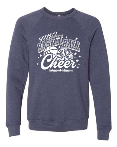 BK Basketball Cheer 2025 - BELLA + CANVAS Unisex Sponge Fleece Raglan Crewneck Sweatshirt