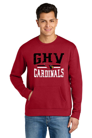 GHV Holiday '25 - RED Next Level Apparel® Santa Barbara Pocket Sweatshirt