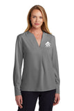FTSB - Brooks Brothers® Women’s Open-Neck Satin Blouse