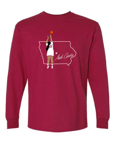 A.C. -Cardinal Long Sleeve Tee | Audi Shooting Basketball