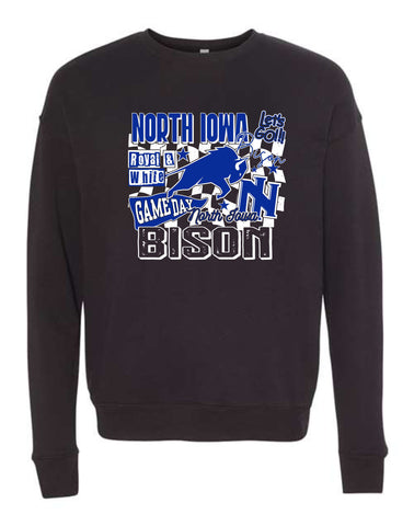 NGF '25 -BLACK BELLA + CANVAS Unisex Sponge Fleece Drop Shoulder Crewneck Sweatshirt