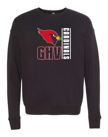 GHV Holiday '25 - BLACK BELLA + CANVAS - Sponge Fleece Drop Shoulder Crewneck Sweatshirt