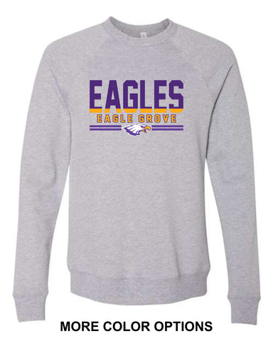 EG Spirit Store '25 - BELLA + CANVAS Unisex Sponge Fleece Raglan Crewneck Sweatshirt | Lines
