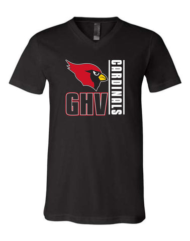 GHV Holiday '25-BLACK  BELLA + CANVAS -  V-Neck Tee