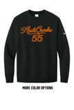 A.Crooks - Nike Club Fleece Sleeve Swoosh Crew | Orange AC Rope