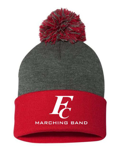 FC Marching Band ‘25- 12" Pom-Pom Cuffed Beanie