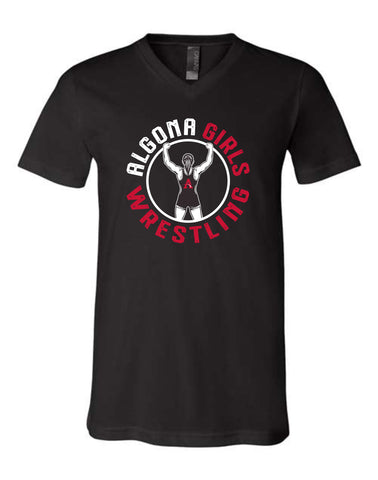AHS Girls Wrestling '25 - BELLA+CANVAS® Unisex Jersey Short Sleeve V-Neck Tee