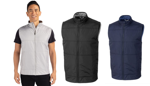 CSA - Cutter & Buck Stealth Hybrid Quilted Mens Windbreaker Vest | Tall Available