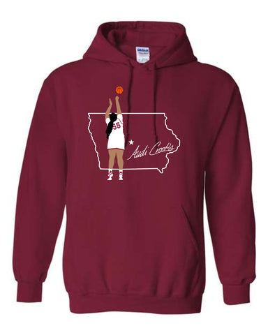 A.C. - Cardinal Hooded Sweatshirt | Audi Shooting Basketball