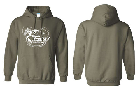 LGS - Legends Guide Service Military Green Hoodie | Front Only