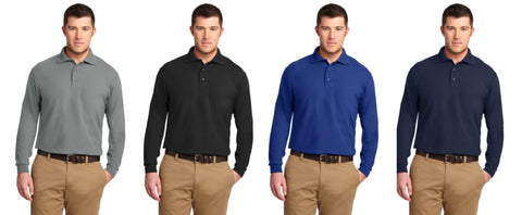 CSA - Port Authority® Silk Touch™ Long Sleeve Polo | Talls Available