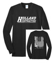 Holland Contracting - Tall Long Sleeve Tee | Flag Design
