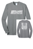 Holland Contracting - Tall Long Sleeve Tee | Flag Design