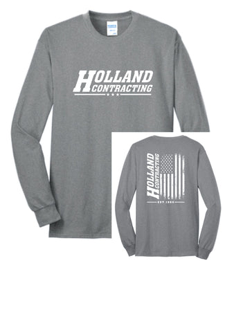 Holland Contracting - Tall Long Sleeve Tee | Flag Design