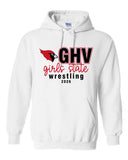 GHV Girls State Wrestling 2026 - White Hooded Sweatshirt Youth & Adult