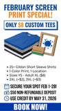 Screen Print Special Down Payment