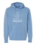 Little Hawks Childcare Center - Unisex Midweight Pigment-Dyed Hooded Sweatshirt