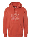 Little Hawks Childcare Center - Unisex Midweight Pigment-Dyed Hooded Sweatshirt
