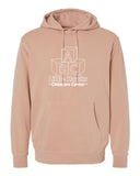 Little Hawks Childcare Center - Unisex Midweight Pigment-Dyed Hooded Sweatshirt