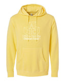Little Hawks Childcare Center - Unisex Midweight Pigment-Dyed Hooded Sweatshirt
