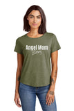 CFF- Olive You Green - Women’s Relaxed Tri-Blend Scoop Neck Tee {Angel Mom Strong}