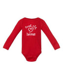 FC Spirit Shop - |FC Indians Heart| Infant Long Sleeve Baby Rib Bodysuit