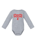 FC Spirit Shop - |Indians| Infant Long Sleeve Baby Rib Bodysuit