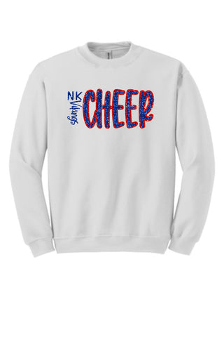 NK Vikings Cheer - Glitter Print Crew Sweatshirt (2 Colors)