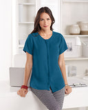 ISB Devon & Jones Ladies' Perfect Fit™ Short-Sleeve Crepe Blouse