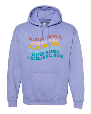 Little Hawks Childcare Center - Unisex Hoodie |Retro Design|