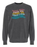 Little Hawks Childcare Center - Unisex Midweight Pigment-Dyed Crewneck Sweatshirt |Retro Design|