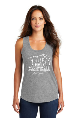 A.C. - Women's Triblend Racerback Tank {Faith, Family, Basketball}