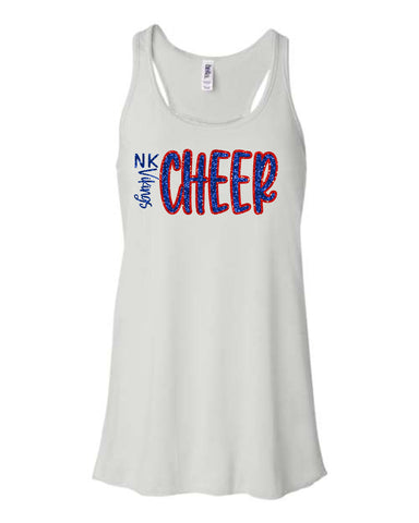 NK Vikings Cheer - Glitter Print Laides Bella+Canvas Tank (2 Colors)