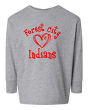 FC Spirit Shop - |FC Indians Heart| Toddler Fine Jersey Long Sleeve Tee