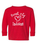 FC Spirit Shop - |FC Indians Heart| Toddler Fine Jersey Long Sleeve Tee