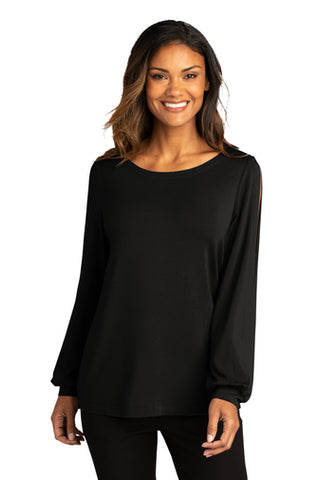 Hosmer - Ladies Luxe Knit Jewel Neck Top