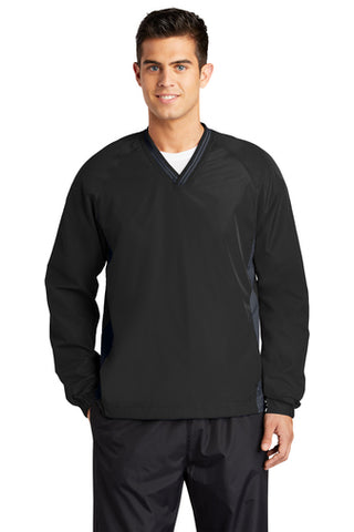 Hosmer - Tipped V-Neck Raglan Wind Shirt