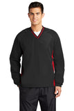 Hosmer - Tipped V-Neck Raglan Wind Shirt