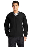 Hosmer - Tipped V-Neck Raglan Wind Shirt