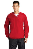 Hosmer - Tipped V-Neck Raglan Wind Shirt