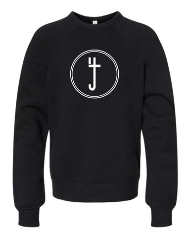 S4J -BELLA + CANVAS - Youth Sponge Fleece Crewneck Sweatshirt  | 4J Circle Design