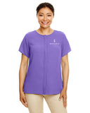 ISB Devon & Jones Ladies' Perfect Fit™ Short-Sleeve Crepe Blouse