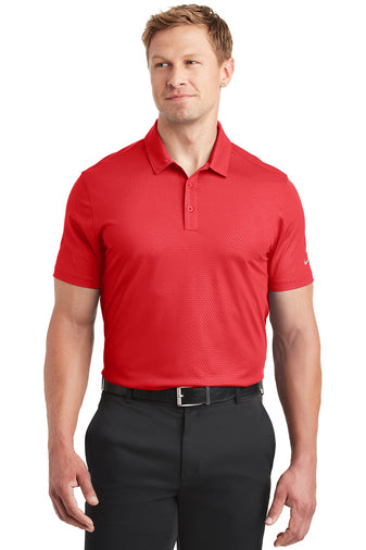 ISB Nike Dri FIT Embossed Tri Blade Polo threads algona