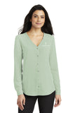 ISB Port Authority ® Ladies Long Sleeve Button-Front Blouse